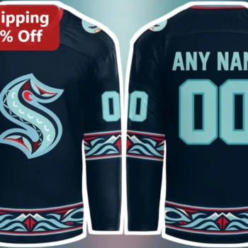 Seattle Kraken Hockey Jersey Personalized Custom Name Number NHL Fan Gear available at our Miami, Florida warehouse