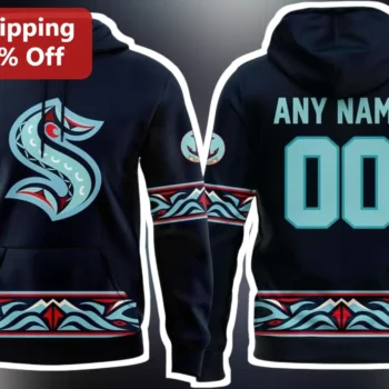 Seattle Mariners Fan Art Hoodie Personalized Custom Name Tribal Design Baseball Gift available at our Miami, Florida warehouse