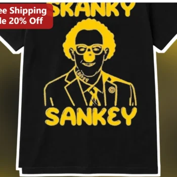 Skanky Sankey LSU Tigers Football History Clown Caricature Tee available at our Miami, Florida warehouse