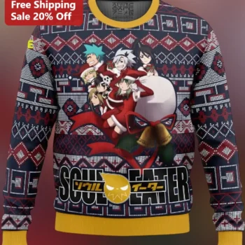 Soul Eater Anime Christmas Ugly Sweater Sweatshirt Holiday Gift available at our Miami, Florida warehouse