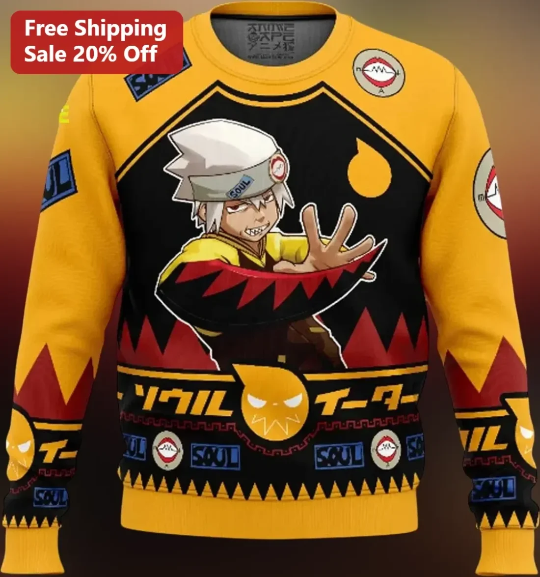 Soul Eater Anime Sweatshirt Shonen Jump Geek Gift for Men Women available at our Miami, Florida warehouse