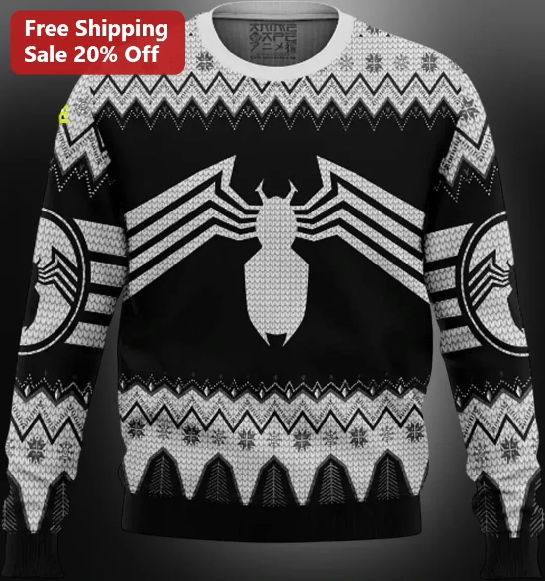 Spider-Man Ugly Christmas Sweatshirt Marvel Superhero Holiday Crewneck Gift for Men Women available at our Miami, Florida warehouse
