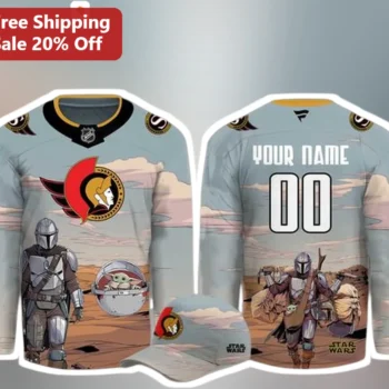 Star Wars The Mandalorian Hockey Jersey Custom Name Number Gift for Men Women available at our Miami, Florida warehouse