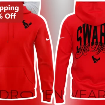 SWARM Hits Different Hoodie Houston Texans NFL Fan Apparel Unisex Pullover Sweatshirt available at our Miami, Florida warehouse