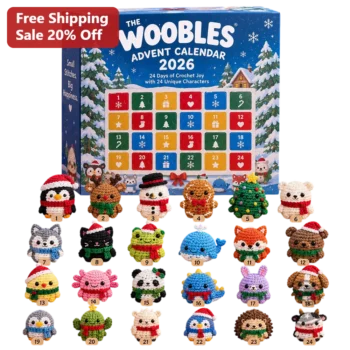 Blue Advent Calendar Box Set Crochet Amigurumi Holiday Gift available at our Miami, Florida warehouse