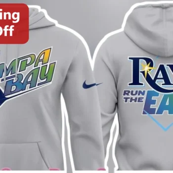 Tampa Bay Rays Run The East Hoodie MLB Fan Apparel available at our Miami, Florida warehouse