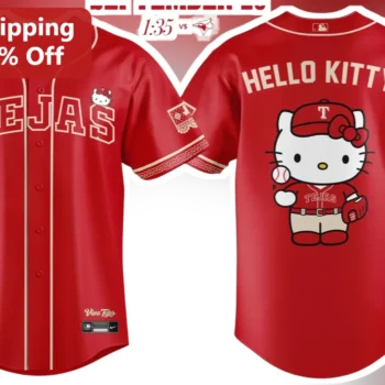 Tejas Hello Kitty Jersey San Antonio Spurs Texas Rangers Baseball Style Fan Gear available at our Miami, Florida warehouse