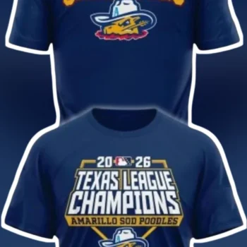 Texas League Champions Amarillo Sod Poodles Tee Minor League Baseball Fan Gift available at our Miami, Florida warehouse