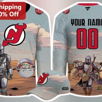 The Mandalorian Hockey Jersey Din Djarin Bounty Hunter Star Wars Fan Gear Custom Name Number Gift available at our Miami, Florida warehouse