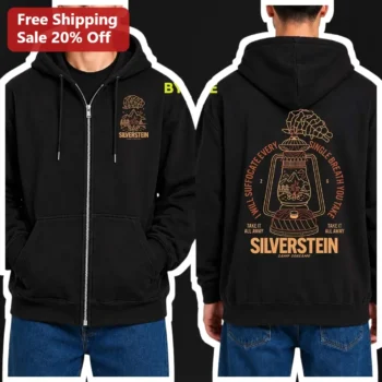 Silverstein Stress Lyrics Hoodie I Will Suffocate Every Single Breath You Take Take It All Away Post available at our Miami, Florida warehouse