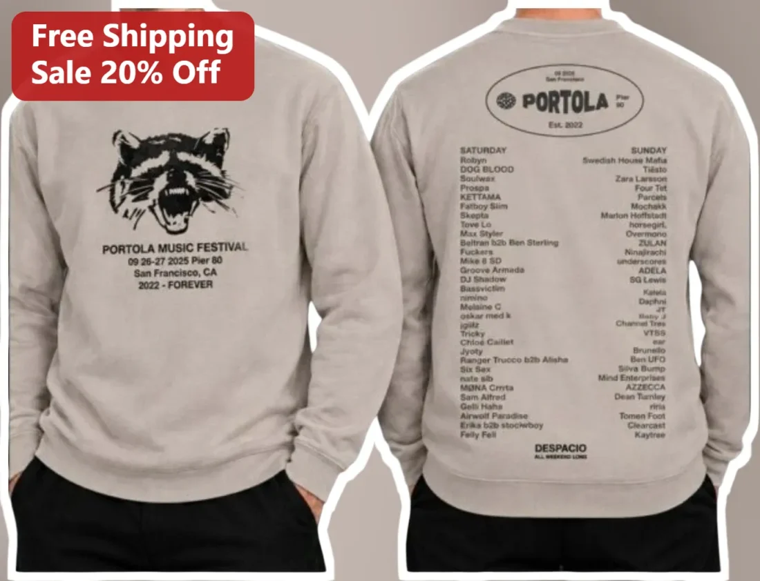 Portola Music Festival Sweatshirt 2022 Forever Rave Merch San Francisco EDM Crewneck available at our Miami, Florida warehouse
