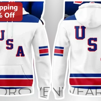 USA Hoodie Team USA Olympic Fan Gear Patriotic Pullover Sweatshirt for Men Women Sports Fans available at our Miami, Florida warehouse