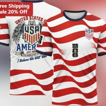 USA We Are 26 FIFA World Cup 2026 Tee I Believe We Will Win Patriotic Soccer Fan Shirt available at our Miami, Florida warehouse