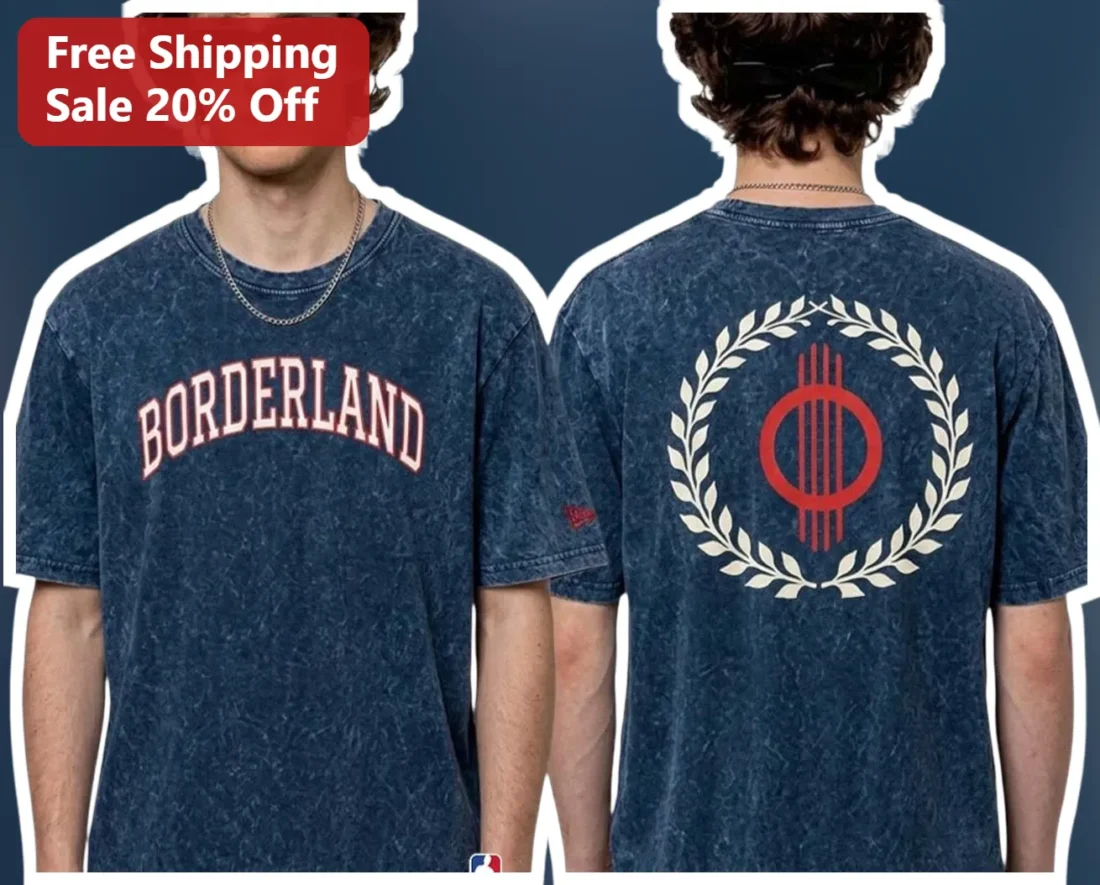Borderland Tee Vintage Collegiate Acid Wash Baseball Graphic T-Shirt for Men available at our Miami, Florida warehouse