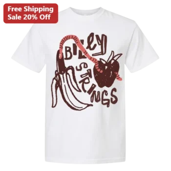 Billy's Things Tee Funny Fruit Worm Graphic Shirt for Kids Bluegrass Festival Merch available at our Miami, Florida warehouse