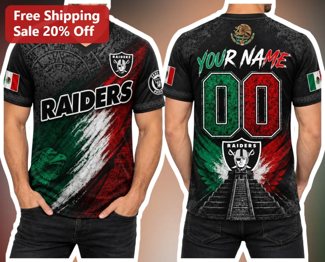Raiders Vintage Throwback Las Vegas NFL Fan Graphic Tee Custom Name Number Gift available at our Miami, Florida warehouse