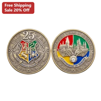 25 Years of Magic Harry Potter Wizarding World of Adventure Commemorative Coin Collectible available at our Miami, Florida warehouse