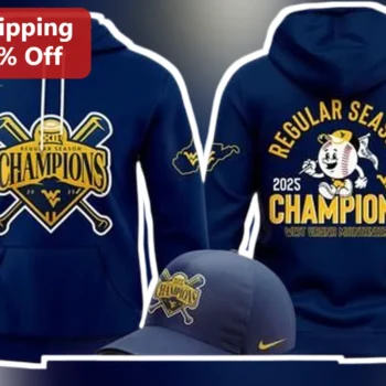 West Virginia Mountaineers Regular Season Champions Hoodie available at our Miami, Florida warehouse
