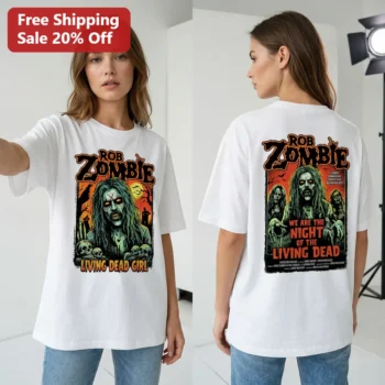 Rob Zombie Living Dead Girl Tee Vintage Night of the Living Dead Horror Heavy Metal Graphic Shirt available at our Miami, Florida warehouse
