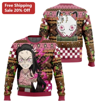 Nezuko Kamado Demon Slayer Sweatshirt Anime All Over Print Pullover available at our Miami, Florida warehouse