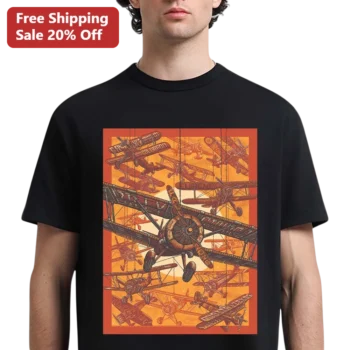 Aviation Pilot Vintage Biplane Graphic Tee Retro Airplane Art Shirt for Pilots and Aviation Enthusia available at our Miami, Florida warehouse