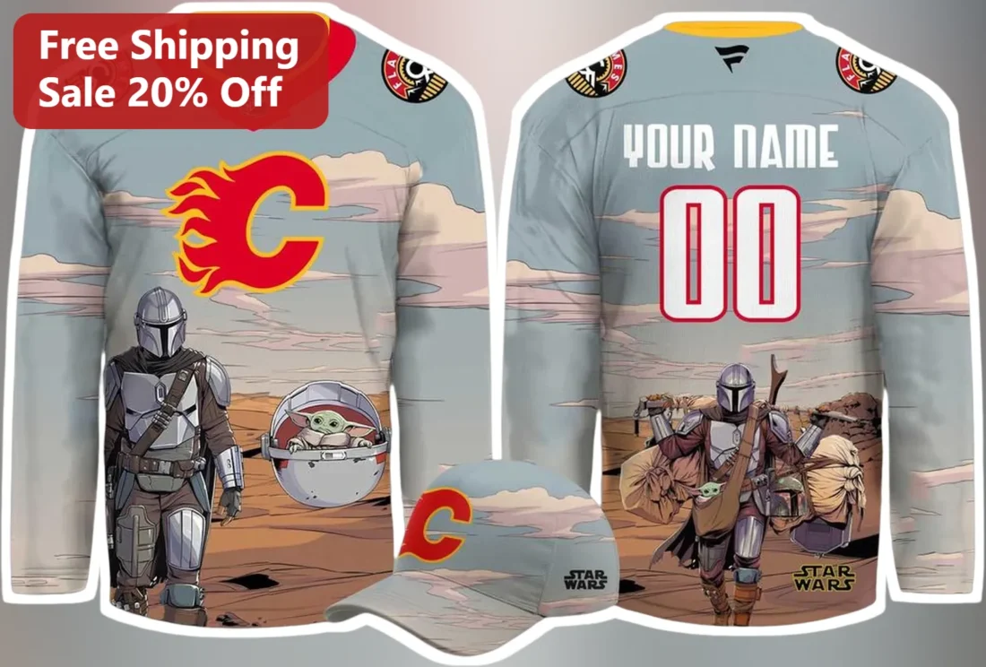 The Mandalorian Jersey Custom Name Number Star Wars Grogu Personalized Hockey Style Gift for Men Wom available at our Miami, Florida warehouse