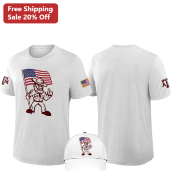 Texas A&M Aggie Spirit Cowboy Tee Gig Em Patriotic College Football Shirt Gift for Men Women available at our Miami, Florida warehouse