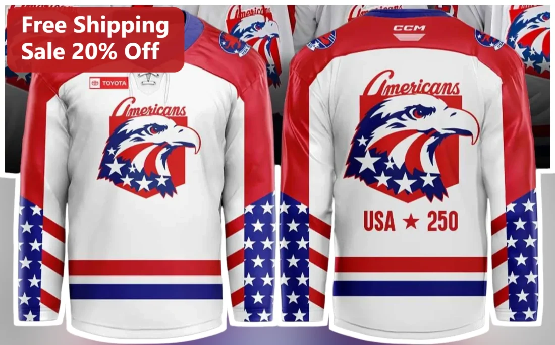 USA Hockey Jersey America 250th Anniversary Semiquincentennial Patriotic Ice Hockey Gear available at our Miami, Florida warehouse