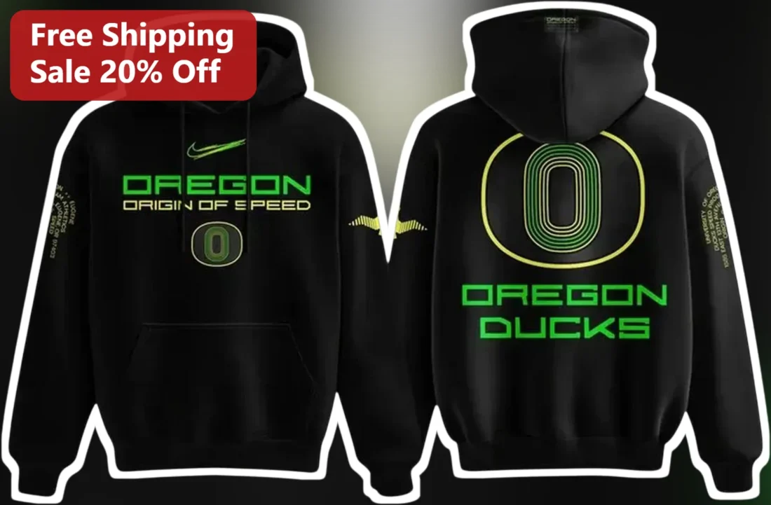 Oregon Origin Of Speed Oregon Ducks Hoodie available at our Miami, Florida warehouse