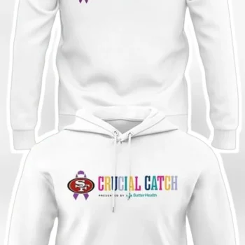 49ers Crucial Catch Intercept Cancer San Francisco Football Hoodie available at our Miami, Florida warehouse