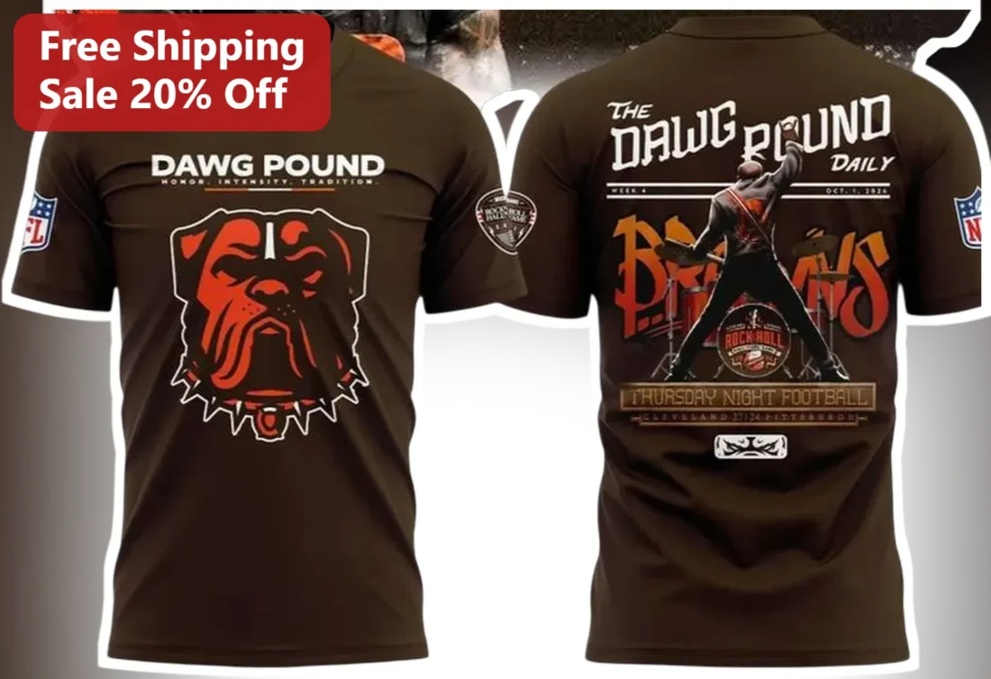 Dawg Pound Cleveland Browns Tee Honor Intensity Tradition Rock and Roll Thursday Night Football Fan available at our Miami, Florida warehouse