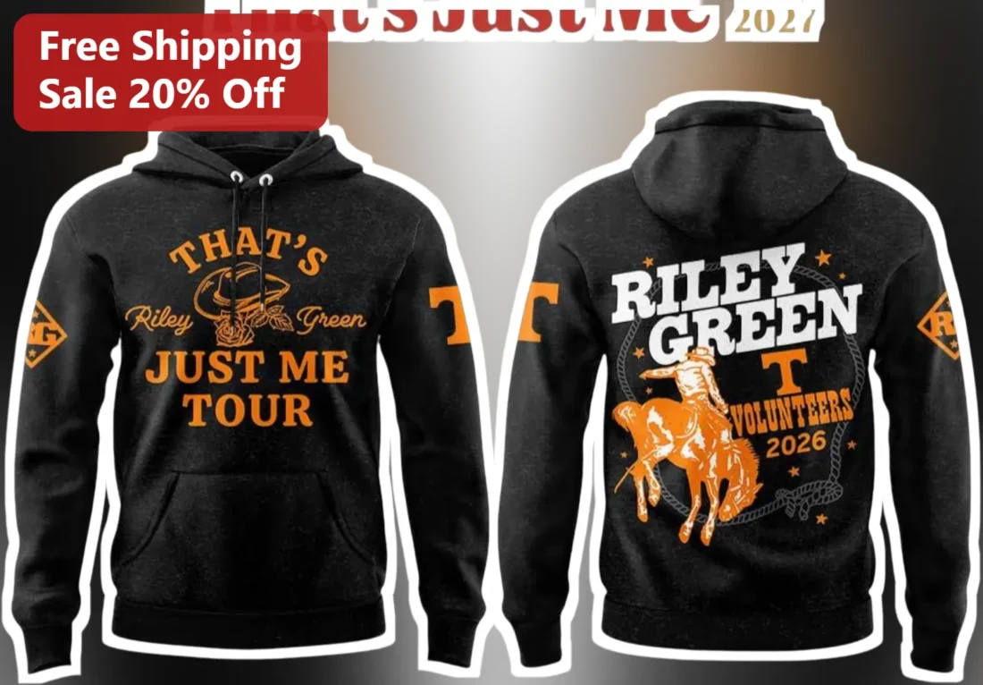 Riley Green That's Just Me Tour Hoodie Country Music Merch Fan Gift available at our Miami, Florida warehouse