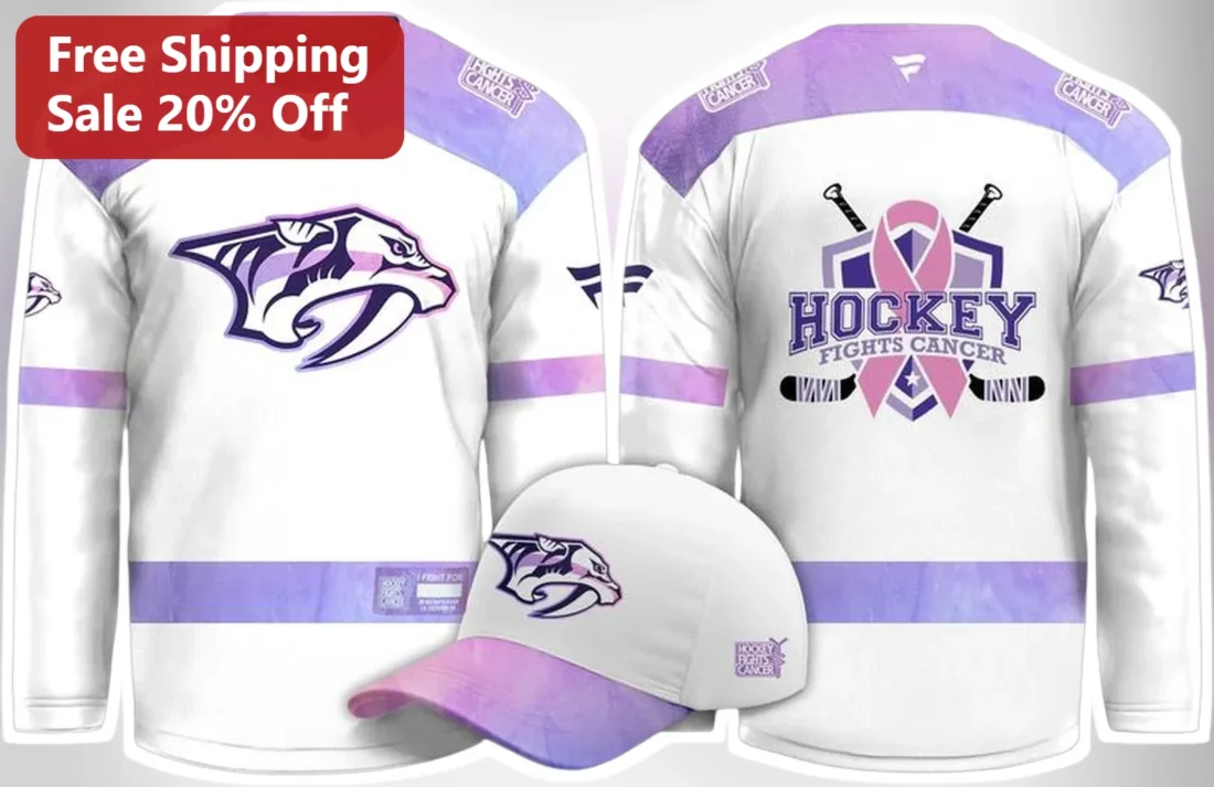 Hockey Fights Cancer Jersey NHL Charity Awareness Sports Apparel Gift for Fans available at our Miami, Florida warehouse
