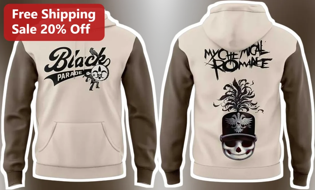 Black Parade My Chemical Romance Hoodie The Black Parade Album Merch Emo Rock Band Clothing available at our Miami, Florida warehouse