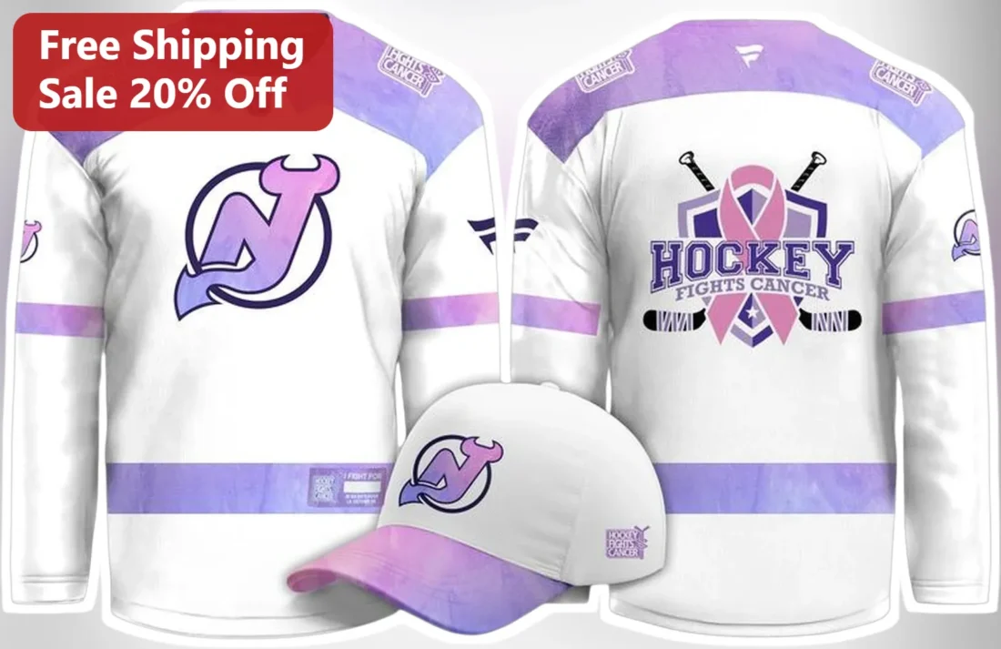 Hockey Fights Cancer Jersey NHL Charity Awareness Breast Cancer Support Team Fan Gift available at our Miami, Florida warehouse