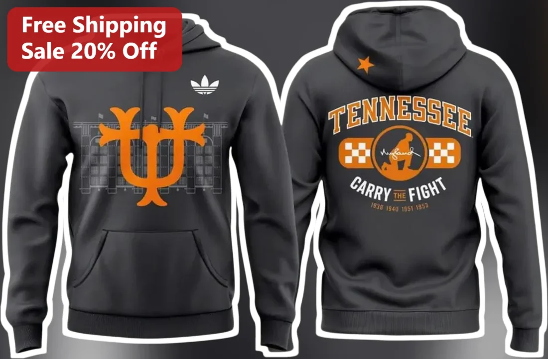 Tennessee Carry The Fight Hoodie University of Tennessee Vols Football Fan Gear available at our Miami, Florida warehouse