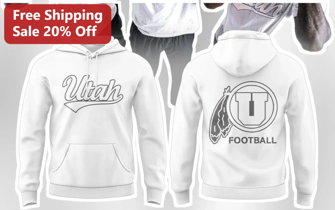 Utah Football Hoodie Retro Vintage Utes University of Utah Pullover available at our Miami, Florida warehouse