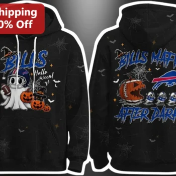 BILLS Mafia Halloween Hoodie Buffalo Bills NFL After Dark Spooky Ghost Football Fan Gift available at our Miami, Florida warehouse