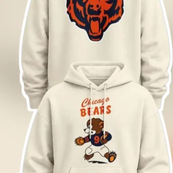 Chicago Bears Vintage Retro Football Hoodie Cream Pullover for Men Women NFL Fan Gift available at our Miami, Florida warehouse