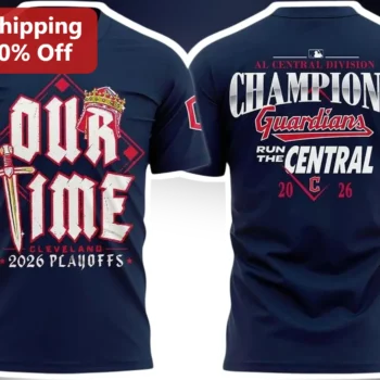 Cleveland Guardians Run The Central Tee AL Central Division Champions 2026 Playoffs Baseball Fan Shi available at our Miami, Florida warehouse