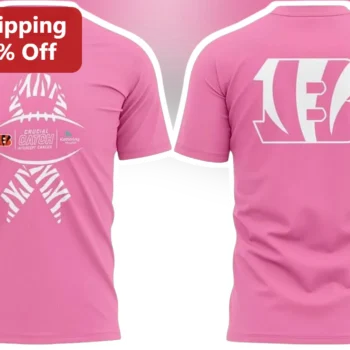 Crucial Catch Intercept Cancer Cincinnati Bengals Tee NFL Breast Cancer Awareness Pink Ribbon Shirt available at our Miami, Florida warehouse