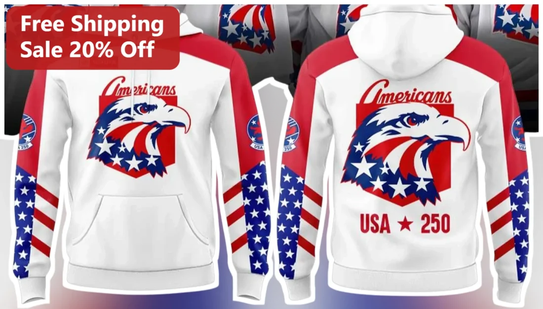 America Hoodie USA 250th Anniversary Semiquincentennial Patriotic Eagle Pullover available at our Miami, Florida warehouse