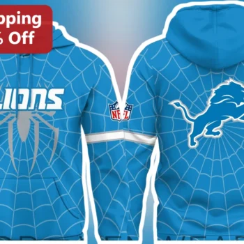 Detroit Lions Hoodie Pullover Sweatshirt Fan Apparel Game Day Gift available at our Miami, Florida warehouse