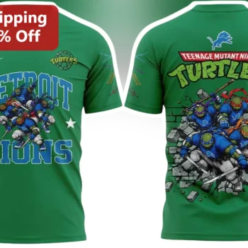 Detroit Lions Teenage Mutant Ninja Turtles Tee NFL Fan Gift available at our Miami, Florida warehouse