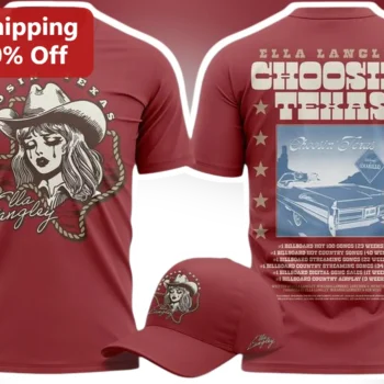 Ella Langley Choosin' Texas Tee Country Music Fan Vintage Style Shirt available at our Miami, Florida warehouse