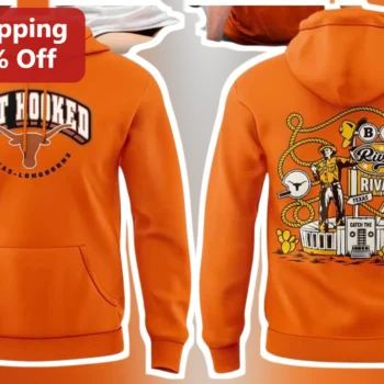 Get Hooked Texas Longhorns Rivalry Hoodie Game Day Fan Apparel available at our Miami, Florida warehouse