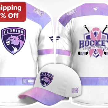 Hockey Fights Cancer Florida Jersey NHL Charity Awareness Gift available at our Miami, Florida warehouse