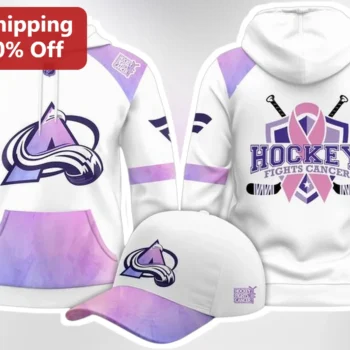 Hockey Fights Cancer Hoodie NHL Awareness Charity Apparel for Men Women available at our Miami, Florida warehouse