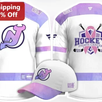 Hockey Fights Cancer Jersey NHL Charity Awareness Breast Cancer Support Team Fan Gift available at our Miami, Florida warehouse