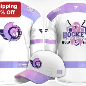 Hockey Fights Cancer Ottawa Senators Jersey NHL Charity Awareness Breast Cancer Support Gift available at our Miami, Florida warehouse